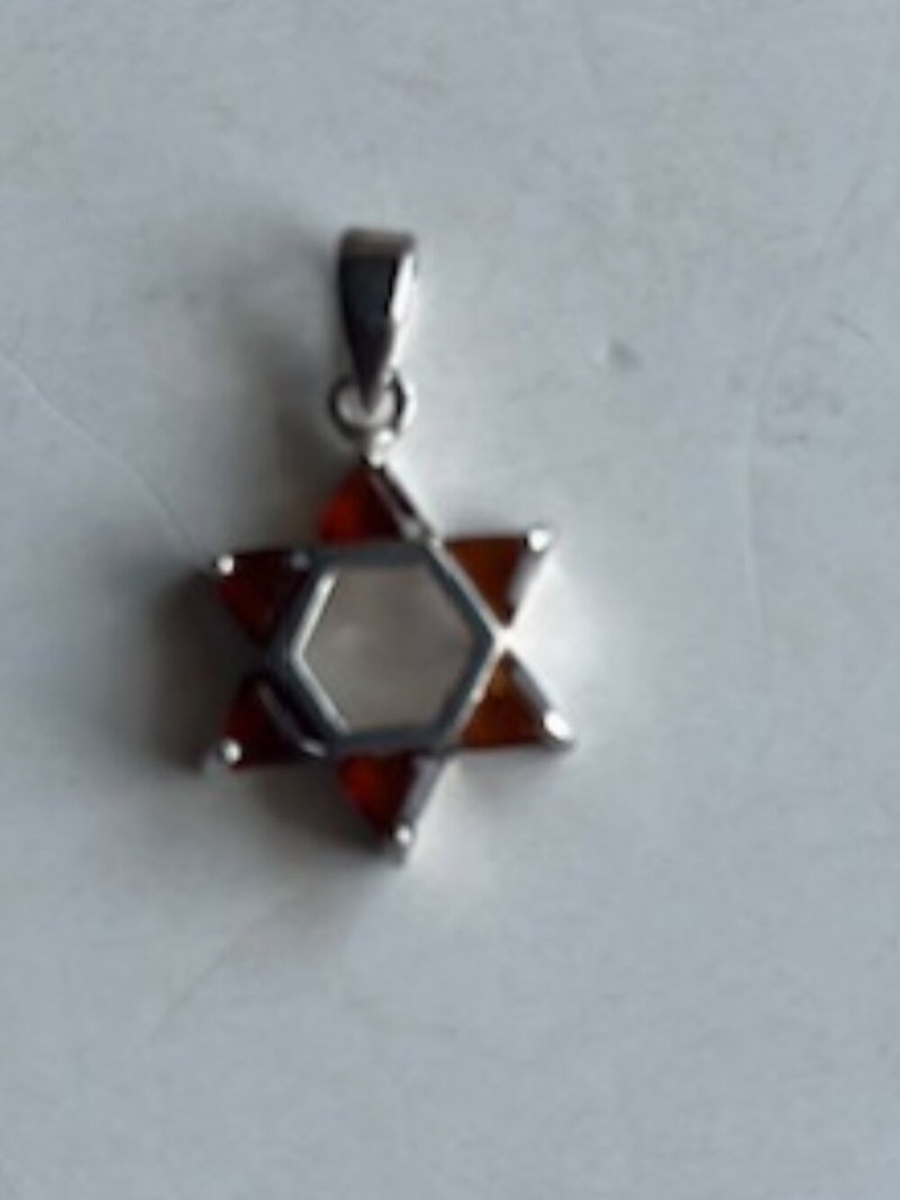 Vintage sterling silver Star of David pendant.
